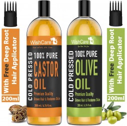 Cold Pressed Castor and Olive Oil for Hair and Skin