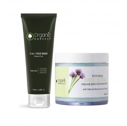 Face Wash and Exfoliating Face Scrub
